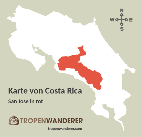 Karte Provinz San Jose, Costa Rica