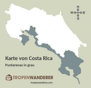 Karte Provinz Puntarenas, Costa Rica