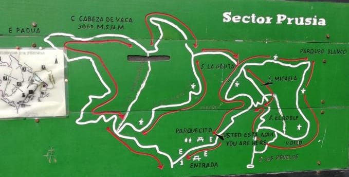 Karte beim Eingang des Sector Prusia Park