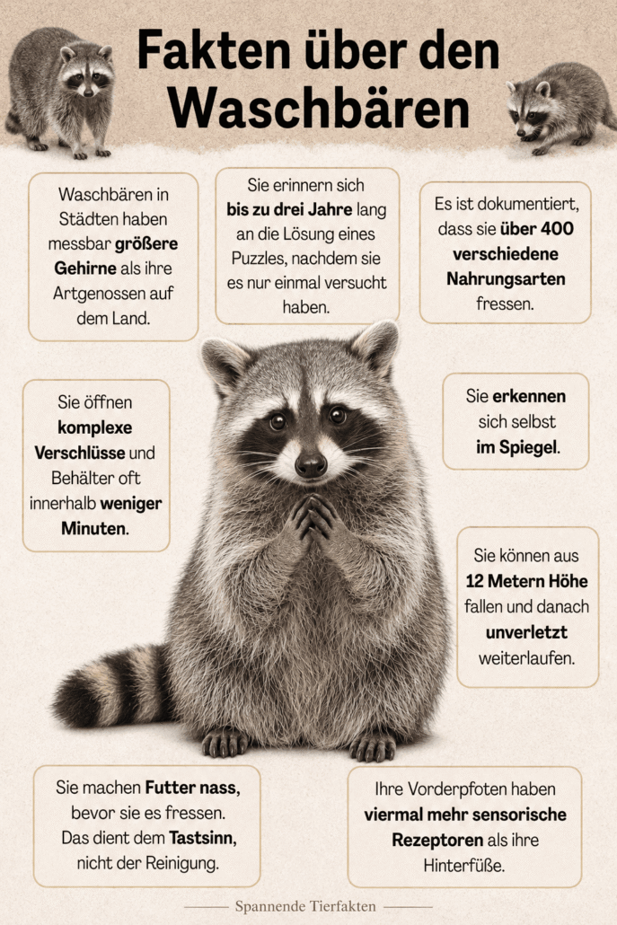 Wichtige Fakten über Waschbären